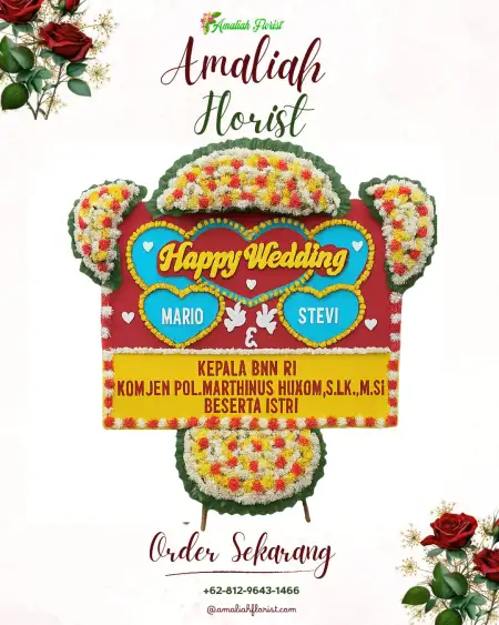 Papan Bunga Pernikahan Sampit